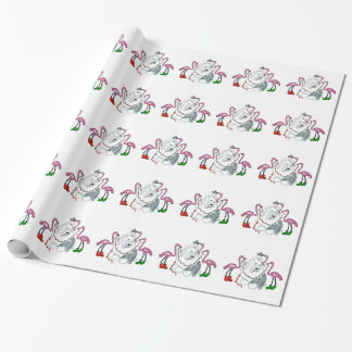 Old English Sheepdog gift wrapping paper