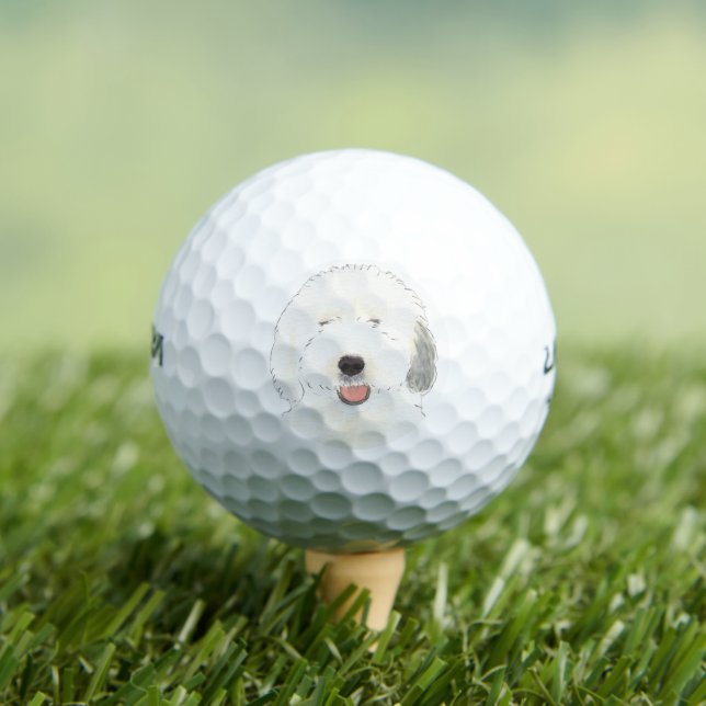 Old English Sheepdog Golf Balls (Insitu Tee)