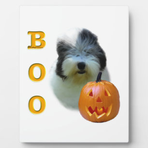 Old English Sheepdog Halloween Boo Plaque