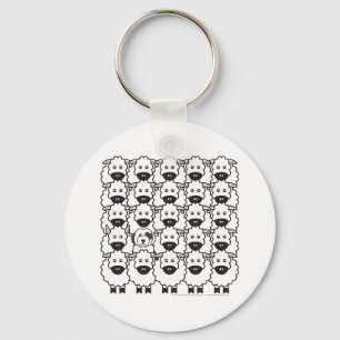 Old English Sheepdog in the Sheep Key Ring