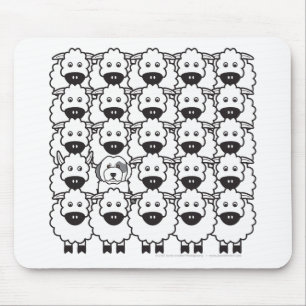 Old English Sheepdog in the Sheep Mouse Pad