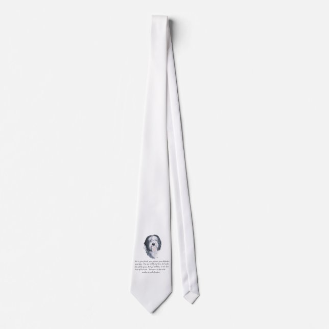 Old English Sheepdog Keepsakes Tie (Front)