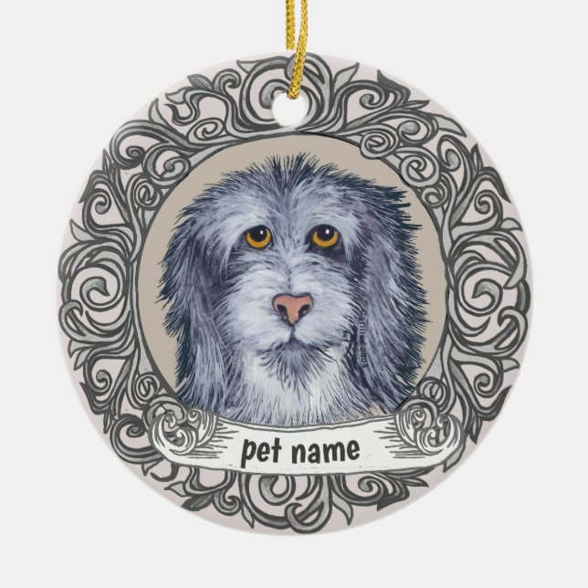 Old English Sheepdog Loving Memory ornament (Front)