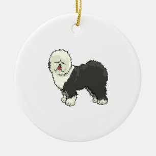 Old English sheepdog my friend Ceramic Ornament