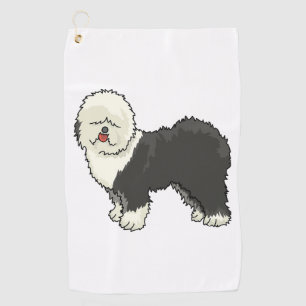 Old English sheepdog my friend Golf Towel