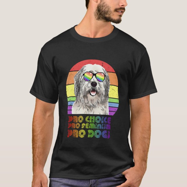 Old English Sheepdog Pro Choice Pro Feminism Pro D T-Shirt (Front)