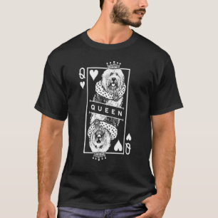 Old English Sheepdog Queen Of Hearts Funny Dog Car T-Shirt