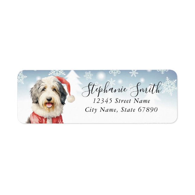 Old English Sheepdog Return Address Labels (Front)