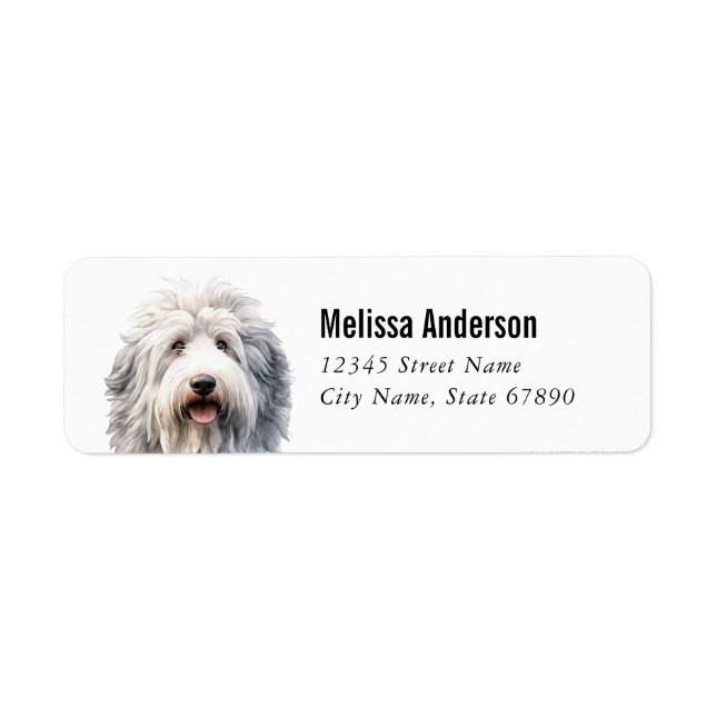 Old English Sheepdog Return Address Labels (Front)