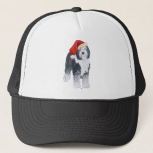 Old English Sheepdog Santa Hat