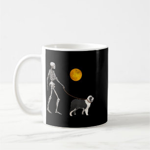 Old English Sheepdog Skeleton Dog Walking Coffee Mug