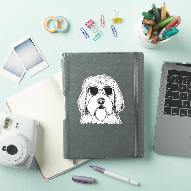 Old English Sheepdog Sketch Drawing Art Dog Lover  (iPad Cover)