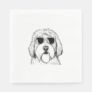 Old English Sheepdog Sketch Drawing Art Dog Lover  Napkin