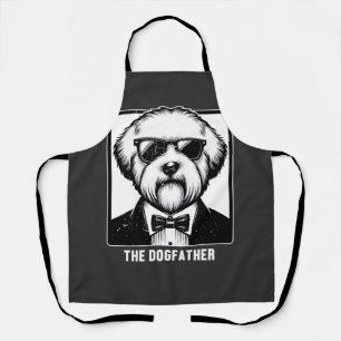 Old English Sheepdog The Dogfather Tuxedo Cool Fun Apron