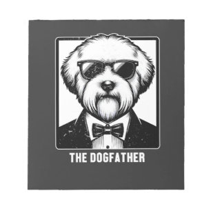 Old English Sheepdog The Dogfather Tuxedo Cool Fun Notepad
