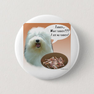 Old English Sheepdog Turkey 6 Cm Round Badge