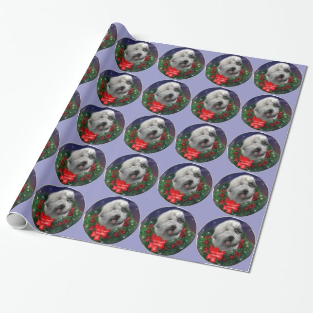 Old English Sheepdog Wrapping Paper (Unrolled)
