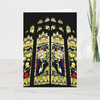 Old English Stained Glass Card