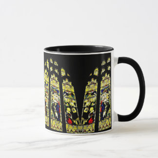 Old English stained glass church window mug
