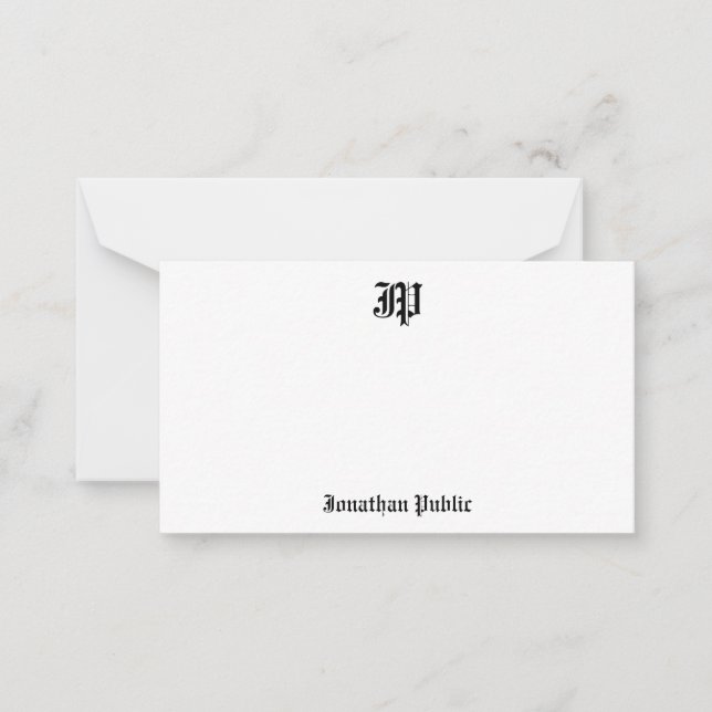 Old English Text Calligraphed Monogram Template (Front)