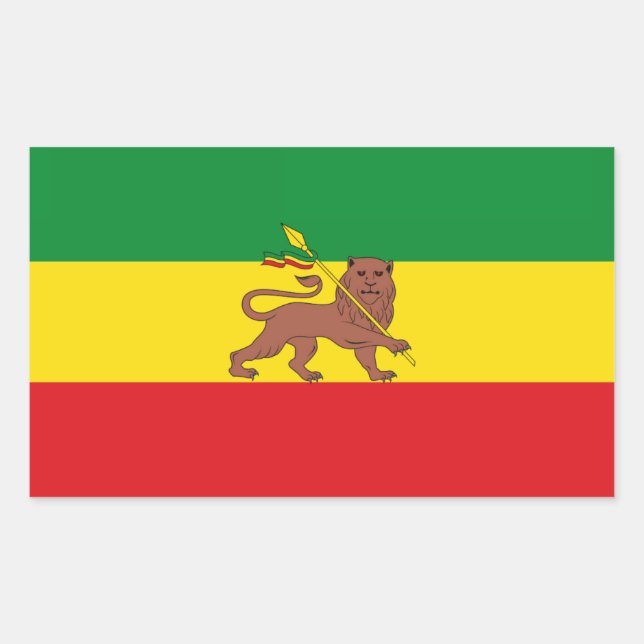 Old Ethiopian flag Rectangular Sticker (Front)
