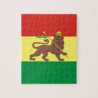 Old Ethiopian Flag with Lion of Judah Jigsaw Puzzle
