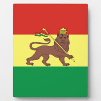 Old Ethiopian Flag with Lion of Judah