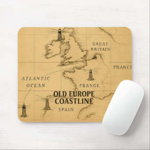 Old Europe Coastline  Mouse Pad