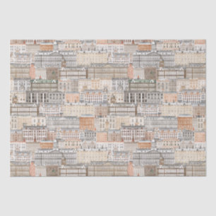 Old European Buildings Tissue Paper