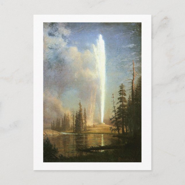 Old Faithful, Albert Bierstadt Postcard (Front)