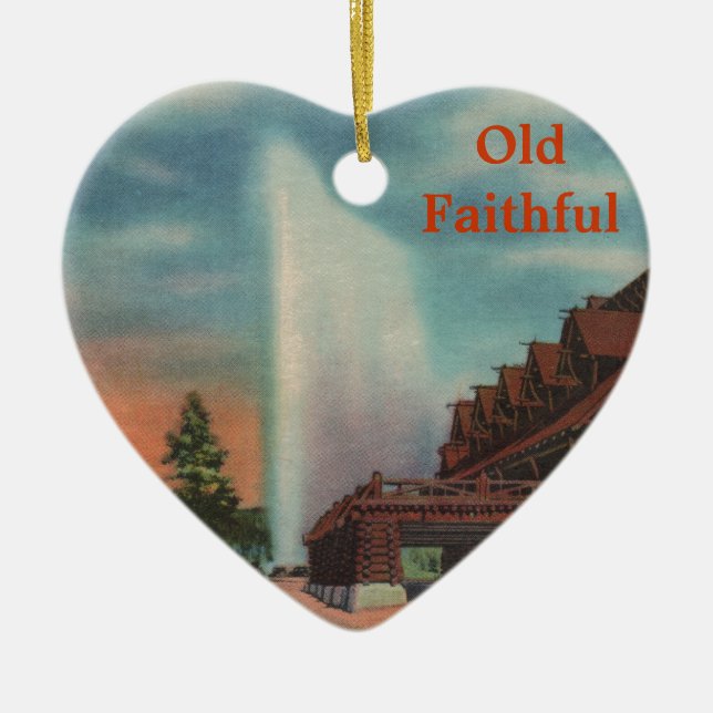 Old Faithful Ceramic Tree Decoration (Front)