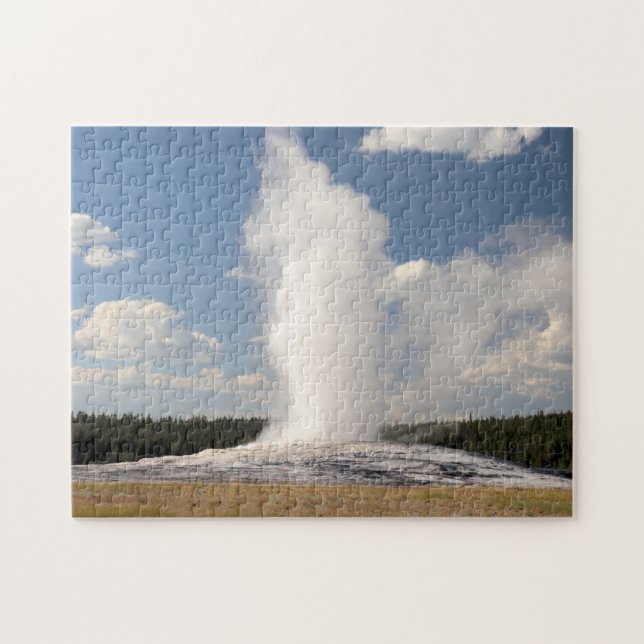 Old Faithful Geyser at Yellowstone National Park Jigsaw Puzzle (Horizontal)
