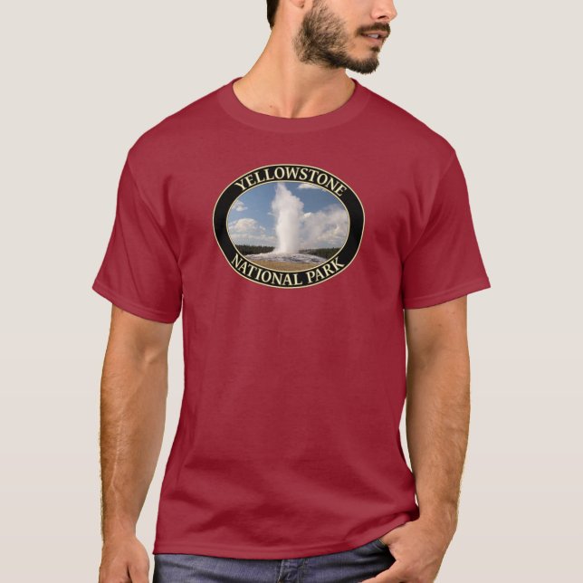 Old Faithful Geyser at Yellowstone National Park T-Shirt (Front)