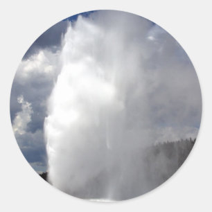 Old Faithful Geyser Classic Round Sticker