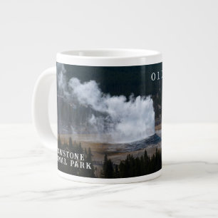 Old Faithful Geyser Eruption Yellowstone Large Coffee Mug