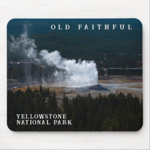 Old Faithful Geyser Eruption Yellowstone Mouse Pad