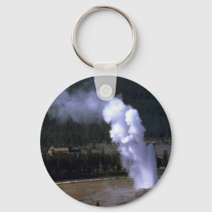 Old Faithful Geyser, Yellowstone National Park Key Ring