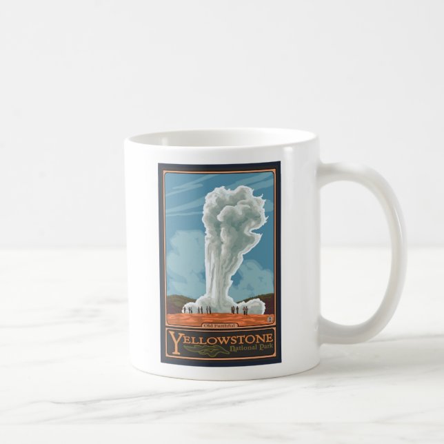 Old Faithful Geyser - Yellowstone Nat'l Park Coffee Mug (Right)