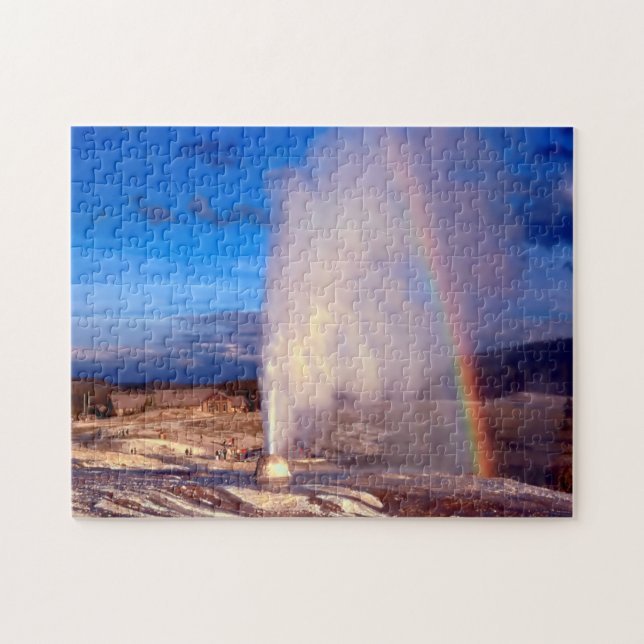 Old Faithful Gyser Yellowstone. Jigsaw Puzzle (Horizontal)