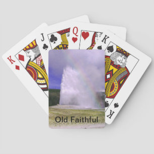 Old Faithful in Yellowstone National Park Playing Cards