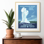 Old Faithful Vintage Travel Poster<br><div class="desc">An old poster with a new twist. We restored the old WPA poster and resized it to fit many souvenir products. This is a classic piece of art that is recognizable to many who visit all of the national parks.</div>