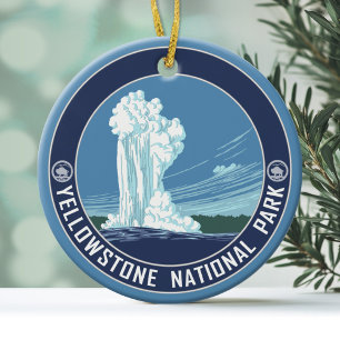 Old Faithful - Yellowstone National Park Souvenir Ceramic Ornament