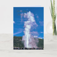 Old Faithful Yellowstone Park Personalise message
