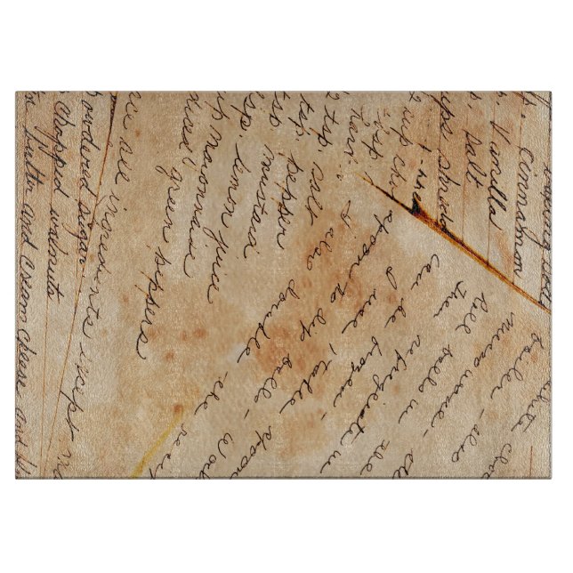 Old Family Recipes Cutting Board (Front)