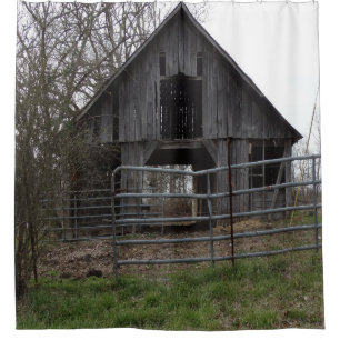 Old Farm Barn Shower Curtain