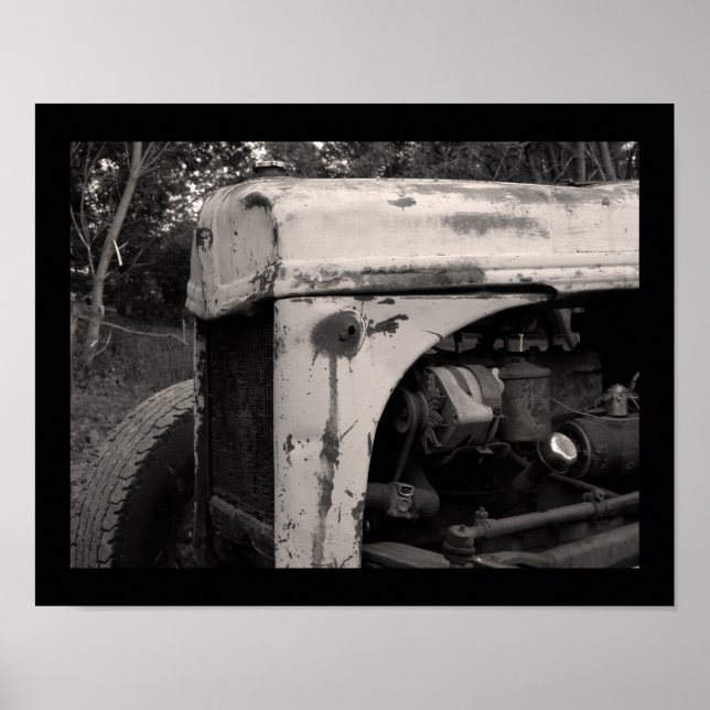 Old Farm Tractor Poster (Front)