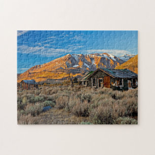 Old Farmhouse Along Hwy 395 In June Lake Jigsaw Puzzle
