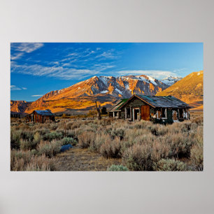 Old Farmhouse Along Hwy 395 In June Lake Poster