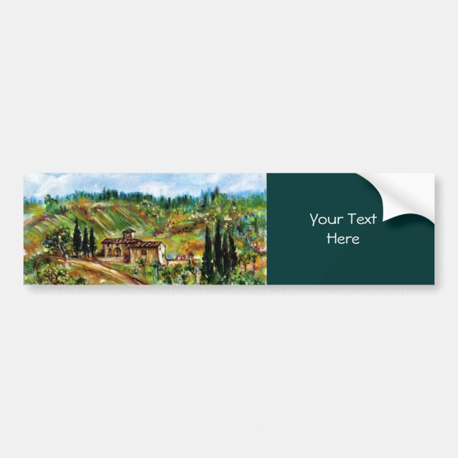 OLD FARMHOUSE IN CHIANTI -TUSCANY BUMPER STICKER (Front)