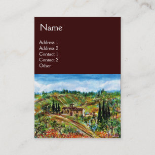OLD FARMHOUSE IN TUSCANY ,brown Business Card
